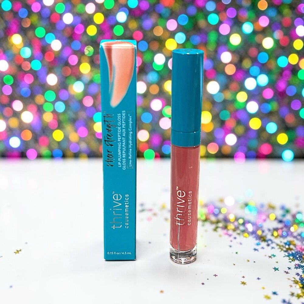 THRIVE CAUSEMETICS Sheer Strength Lip Plumping Peptide Gloss - Jo 0.15 fl oz NIB